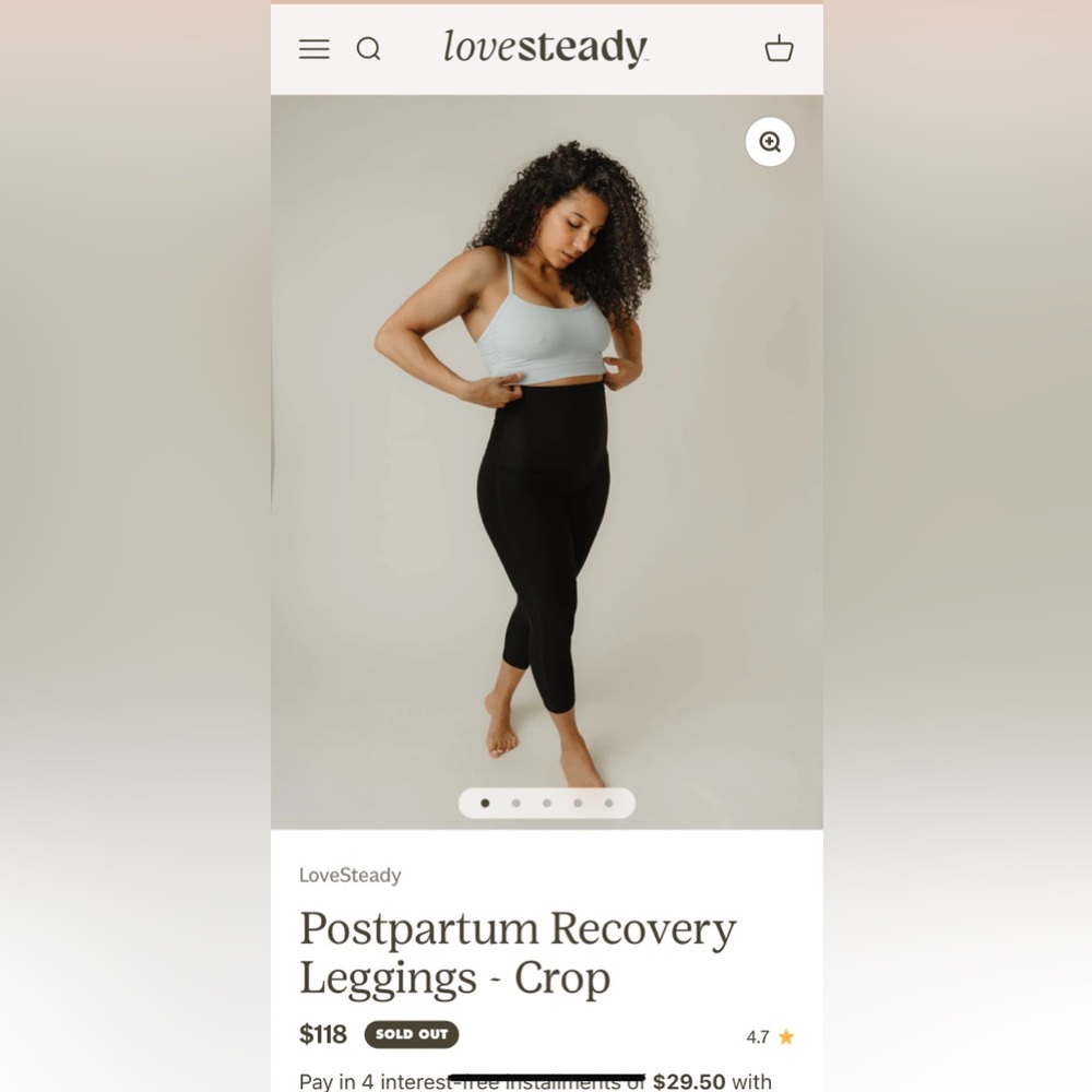 Lovesteady Active Postpartum Compression Cropped … - image 5